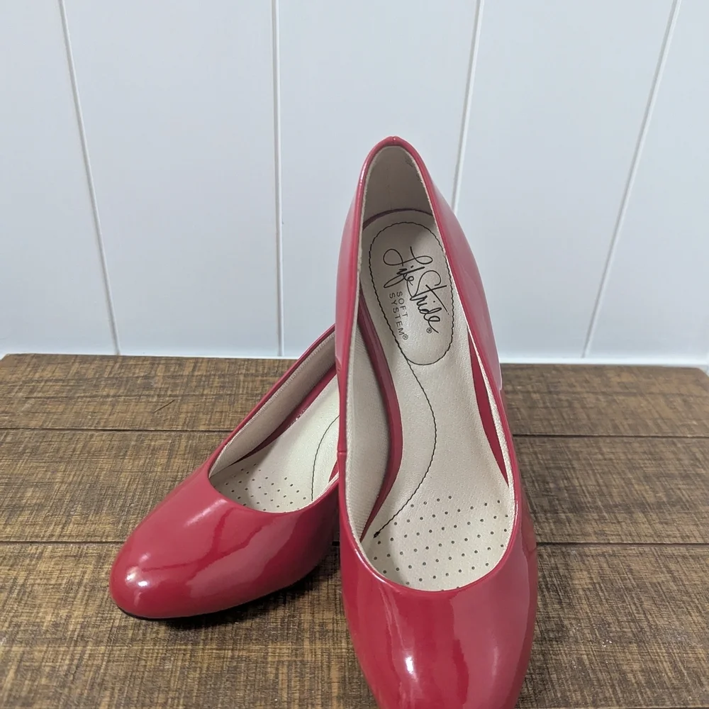 Life Stride Glossy Red Heels